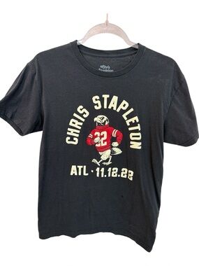 Chris Stapleton Black Graphic Tee - Red Accent